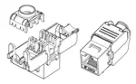 Cat.6a unshielded 110/Tool Free socket