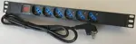 1u PDU with 6 universal sockets + light siwtch