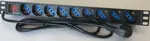 1u PDU with 9 universal sockets + light siwtch