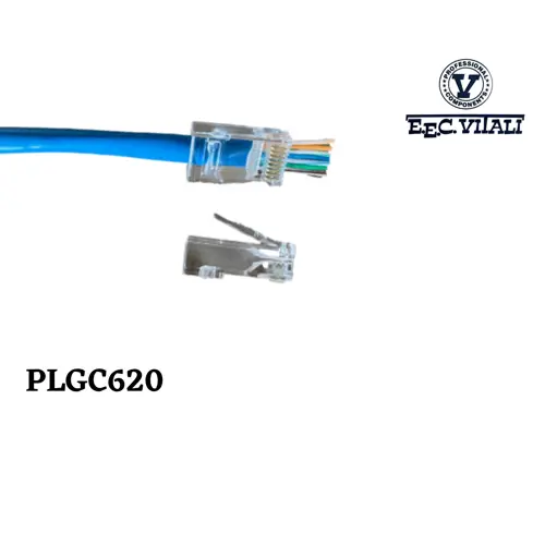 Pass Through plug for CAT.6 UTP 24 AWG cable