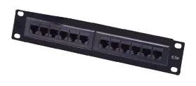 Patch panel 12 porte Cat.5e UTP uscita diritta