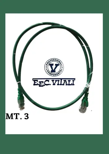 Patch cord U/FTP Cat.6A LSZH Verde MT.3