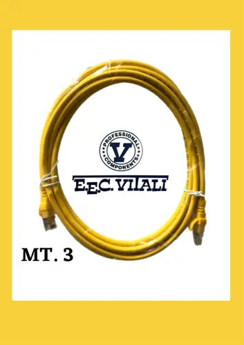 Patch cord U/FTP Cat.6A LSZH Giallo MT.3