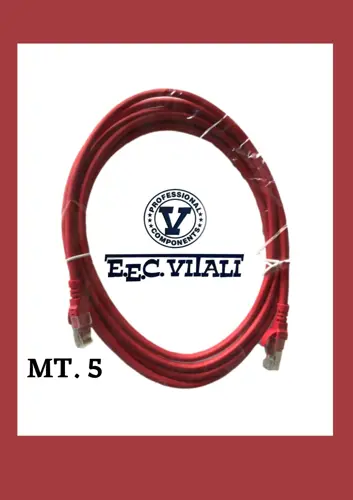 Patch cord U/FTP Cat.6A LSZH Rosso MT.5