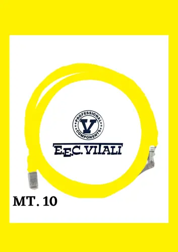 Patch cord UTP Cat.6A LSZH MT.10 yellow