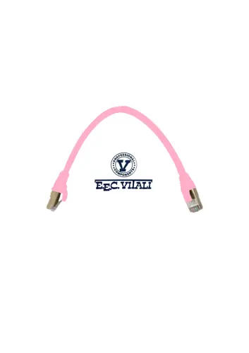 Patch cord S/FTP CAT.6A LSZH MT.0,3 pink