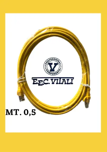 Patch cord U/FTP Cat.6A LSZH Giallo MT.0,5