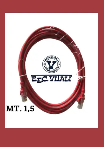 Patch cord U/FTP Cat.6A LSZH Rosso MT.1,5