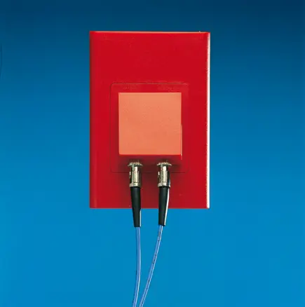 Red wall plate with 2 ST/ST adaptor connector