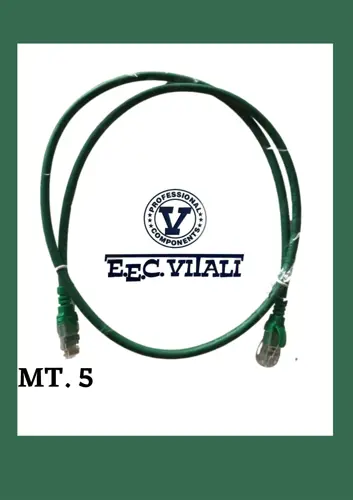 Patch cord U/FTP Cat.6A LSZH Verde MT.5