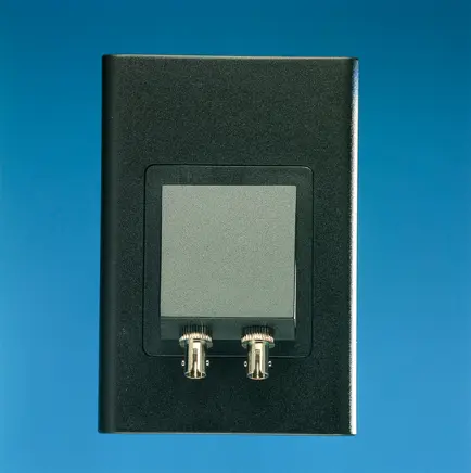 Black wall plate with 2 ST/ST adaptor connector