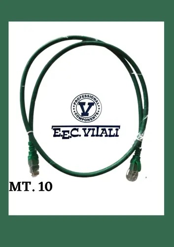 Patch cord U/FTP Cat.6A LSZH Verde MT.10