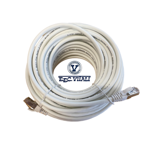 Patch cord S/FTP CAT.6A da MT.20 LSZH bianco