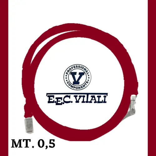 Patch cord UTP Cat.6a MT.0,5 Guaina LSZH ROSSO