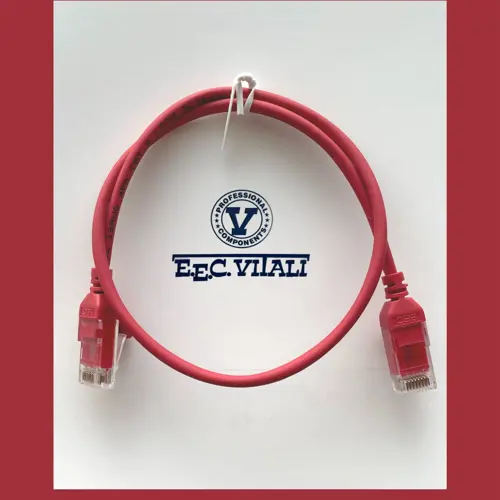 Patch cord UTP Cat.6 slim LSZH MT.0,5 rosso