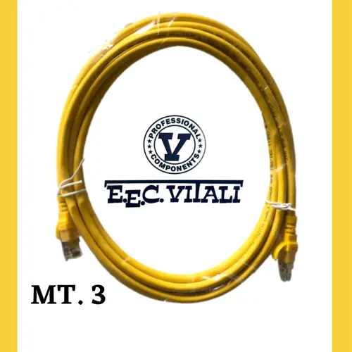 Patch cord U/FTP Cat.6A LSZH Giallo MT.3