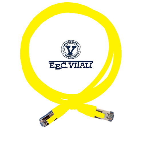 Patch cord S/FTP CAT.6A da MT.1,5 LSZH giallo