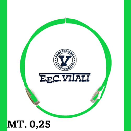 Patch cord slim UTP Cat.6A MT.0,25 LSZH verde