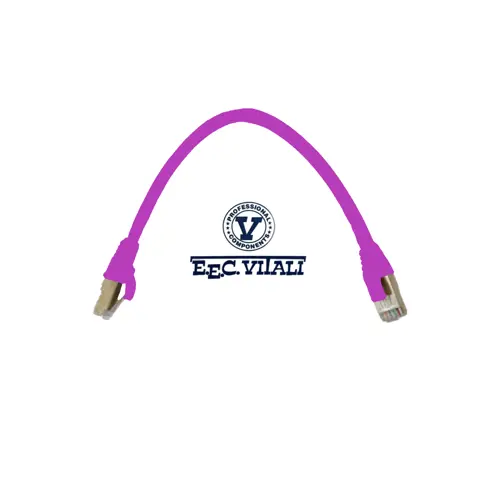 Patch cord S/FTP CAT.6A da MT.0,3 LSZH viola