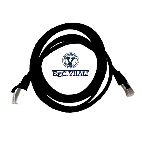 Patch cord S/FTP CAT.6A da MT.2 LSZH nero