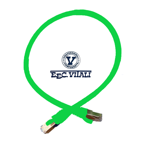 Patch cord S/FTP CAT.6A da MT.0,5 LSZH verde