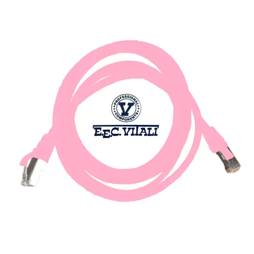 Patch cord S/FTP CAT.6A da MT.2 LSZH rosa