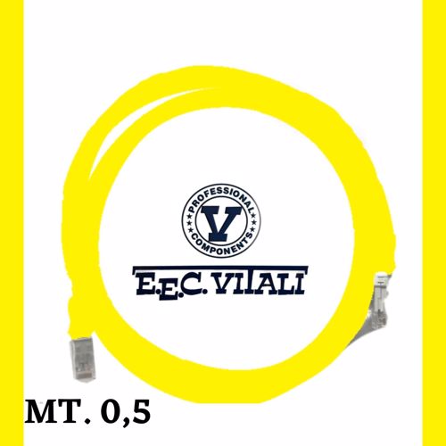 Patch cord UTP Cat.6a MT.0,5 Guaina LSZH GIALLO