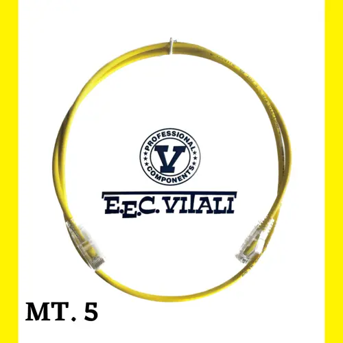 Patch cord slim UTP Cat.6A MT.5 LSZH giallo