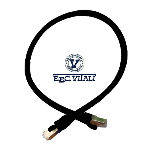 Patch cord S/FTP CAT.6A da MT.0,5 LSZH nero