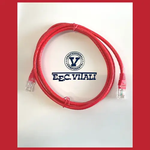 Patch cord UTP Cat.6 - Non schermati / Rosso MT.1,5