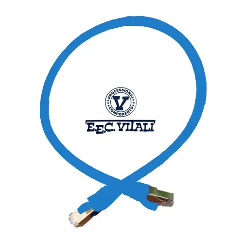 Patch cord S/FTP CAT.6A da MT.0,5 LSZH blu