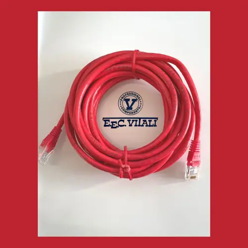 Patch cord UTP Cat.6  - Non schermati / Rosso MT.5