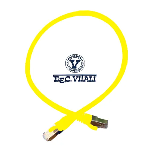 Patch cord S/FTP CAT.6A da MT.0,5 LSZH giallo