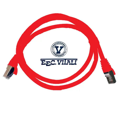 Patch cord S/FTP CAT.6A da MT.1 LSZH rosso