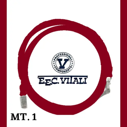 Patch cord UTP Cat.6a MT.1 Guaina LSZH ROSSO