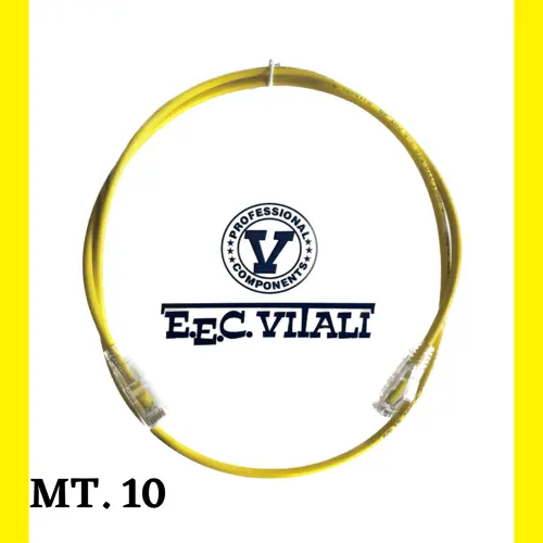 Patch cord slim UTP Cat.6A MT.10 LSZH giallo