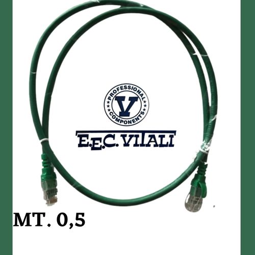 Patch cord U/FTP Cat.6A LSZH Verde MT.0,5