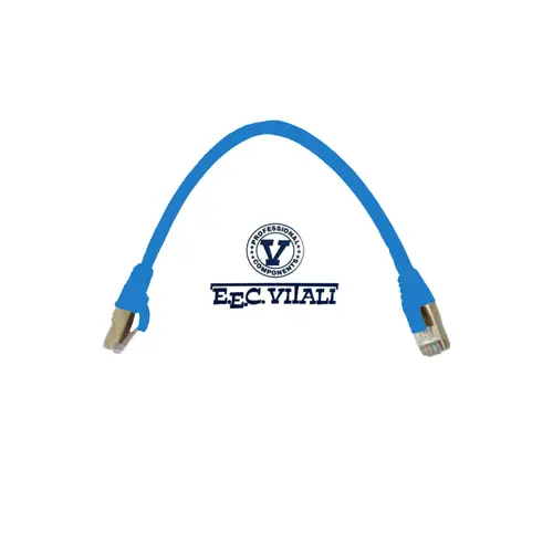 Patch cord S/FTP CAT.6A da MT.0,3 LSZH blu