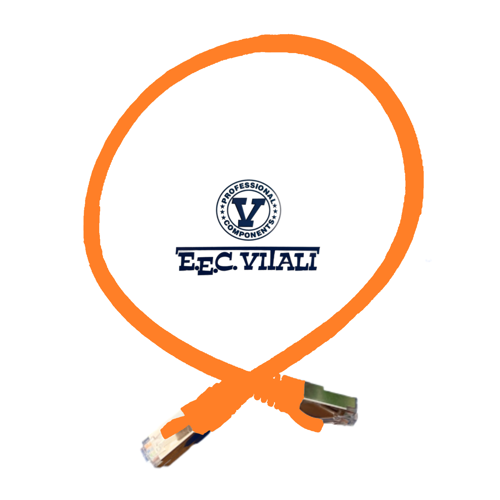 Patch cord S/FTP CAT.6A da MT.0,5 LSZH arancio