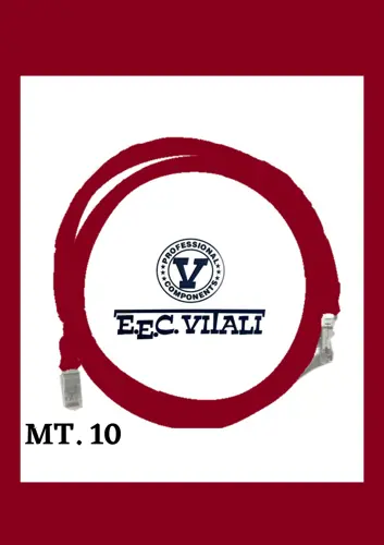 Patch cord UTP Cat.6a MT.10 Guaina LSZH ROSSO