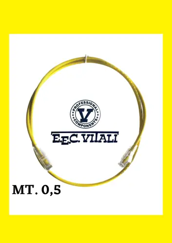 Patch cord slim UTP Cat.6A MT.0,5 LSZH giallo